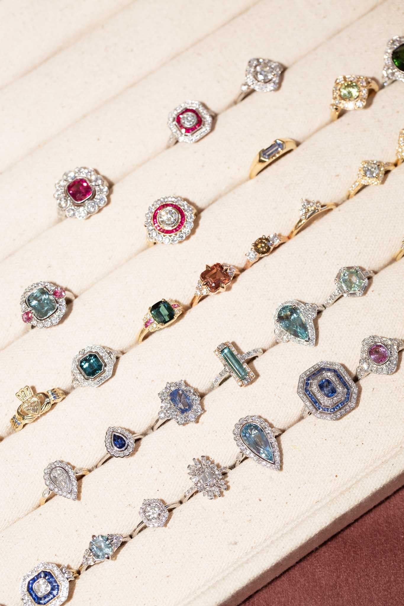 Sorrento 1.24ct Teal Sapphire & Diamond Ring 18ct Gold