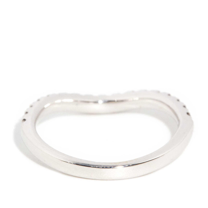 Noelle Diamond Chevron Eternity Band 14ct White Gold
