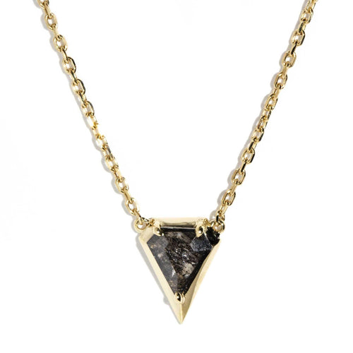 Pilar Rose Cut Salt & Pepper Diamond Necklet 9K Yellow Gold