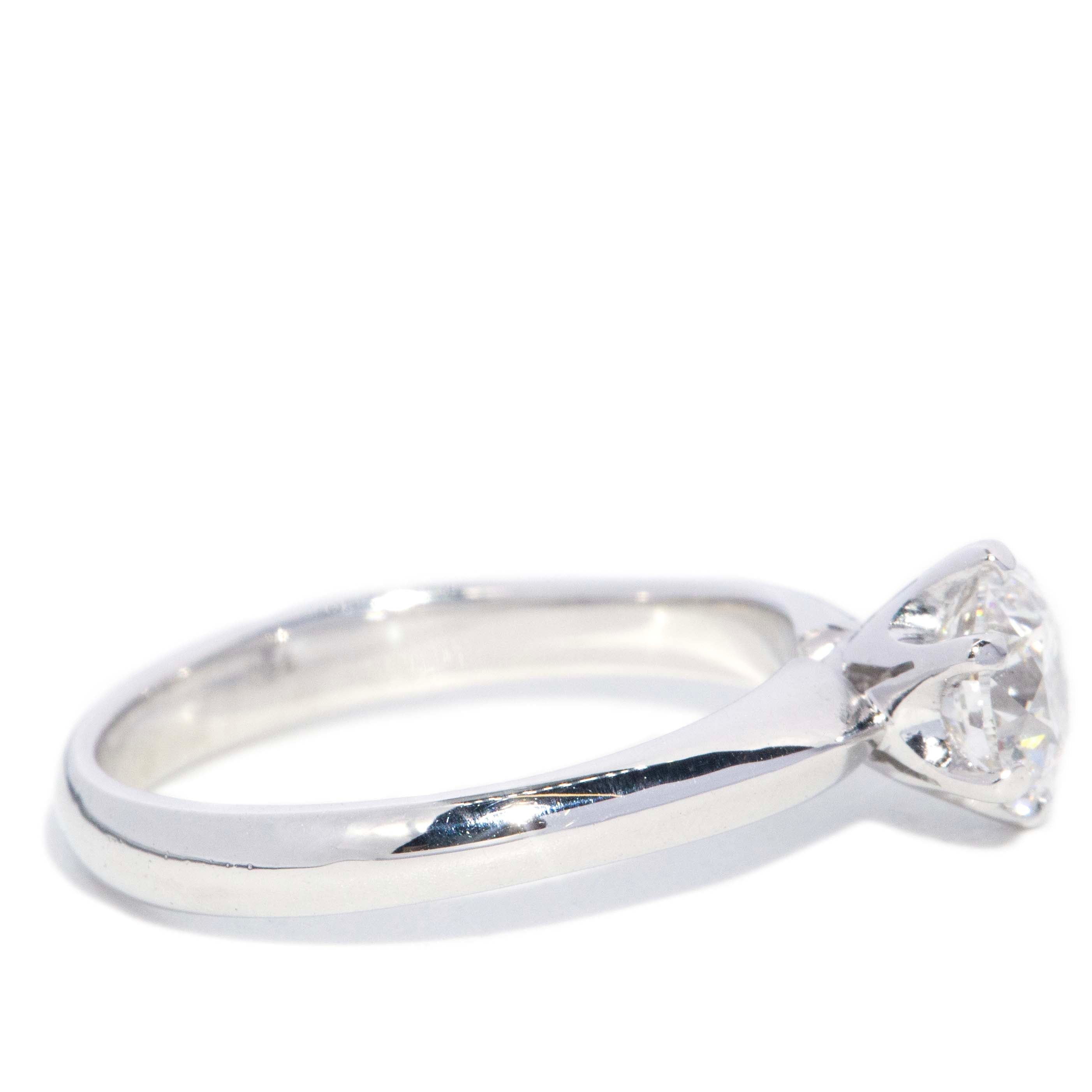 Cosette GIA Diamond Solitaire Ring 18ct White Gold Rings Imperial Jewellery 