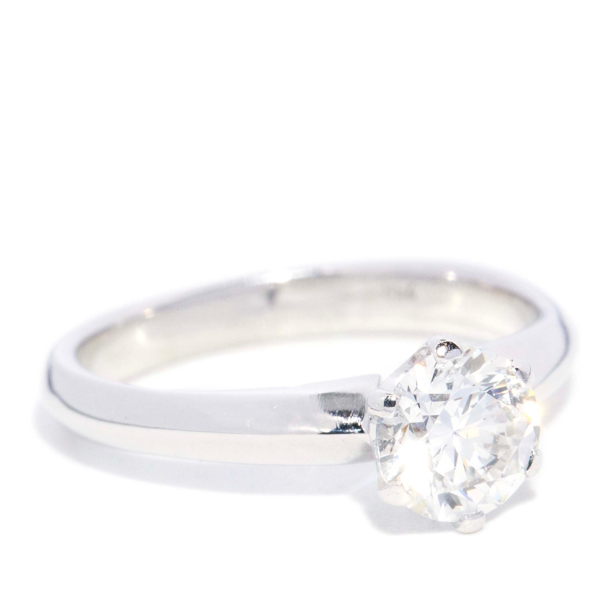 Cosette GIA Diamond Solitaire Ring 18ct White Gold Rings Imperial Jewellery 