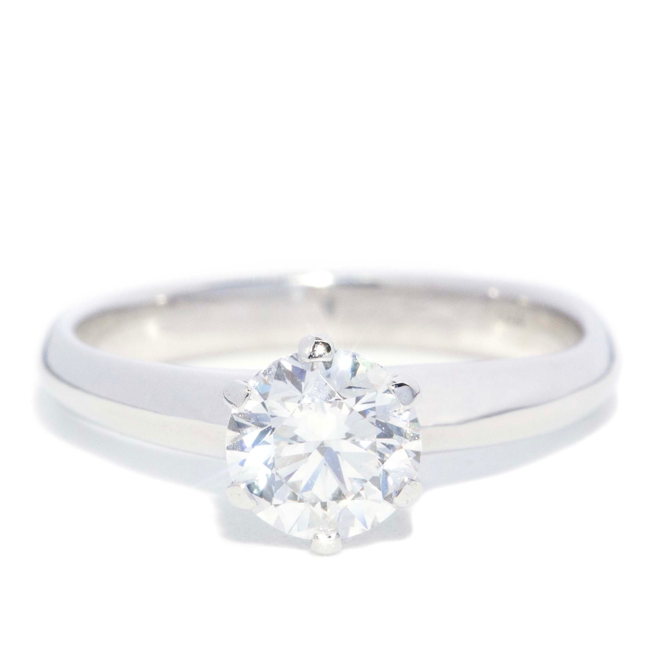 Cosette GIA Diamond Solitaire Ring 18ct White Gold Rings Imperial Jewellery 