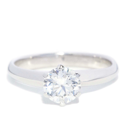 Cosette GIA 0.90ct Diamond Solitaire Ring 18K White Gold