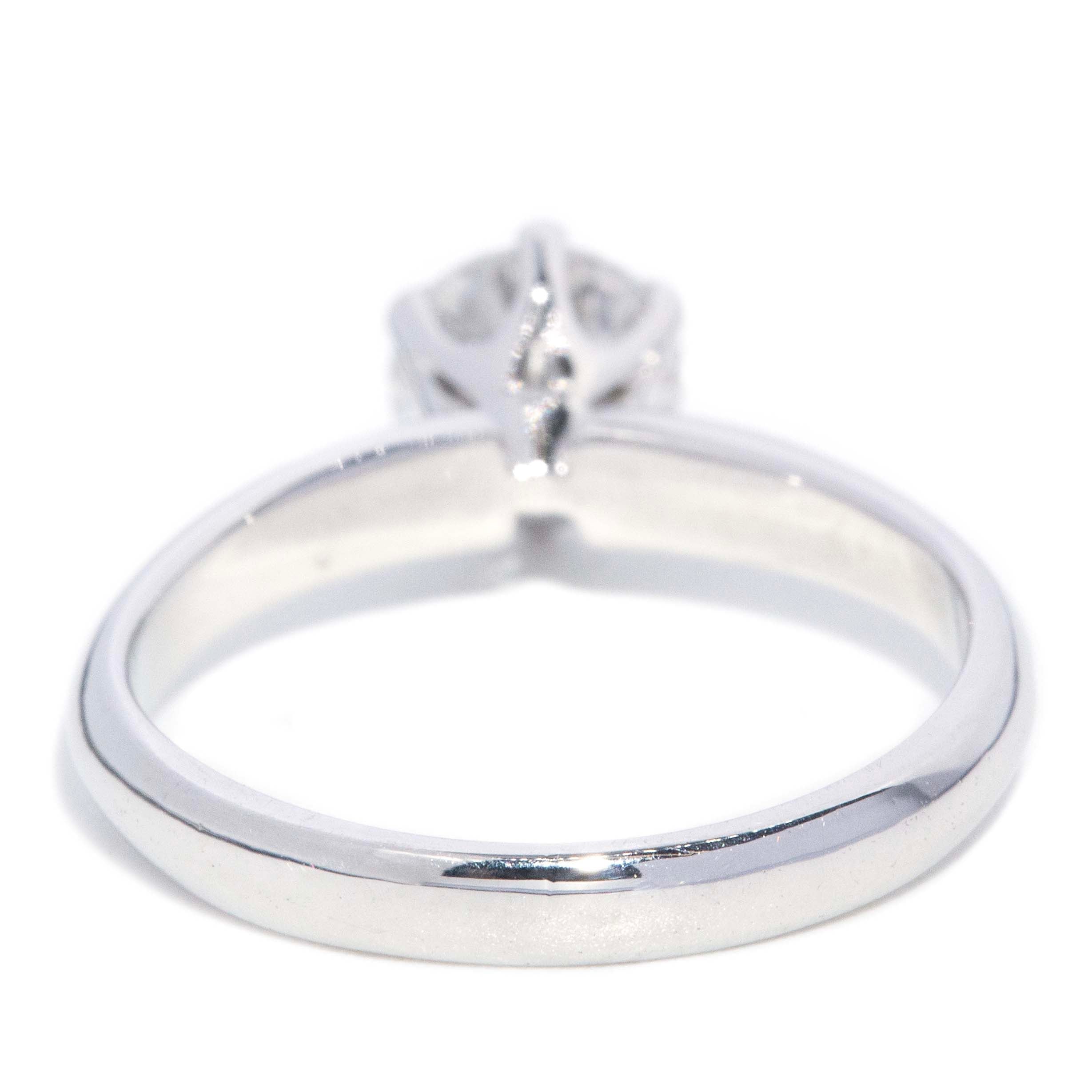 Cosette GIA Diamond Solitaire Ring 18ct White Gold Rings Imperial Jewellery 