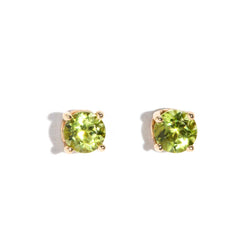 Danae Bright Green Peridot Studs 9ct Gold Earrings Imperial Jewellery Imperial Jewellery - Hamilton 