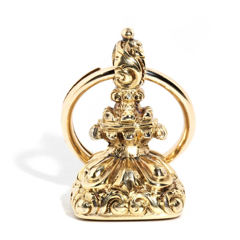 Danarys 19th Century Carnelian Dragon Seal Pendant 12ct Gold Pendants/Necklaces Imperial Jewellery Imperial Jewellery - Hamilton 