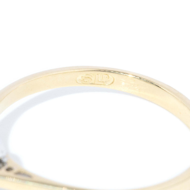 Vintage Circa 1980s Brilliant Diamond Solitaire Ring 18 Carat Gold
