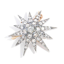 Darlina Georgian Diamond Brooch 9ct Gold & Silver
