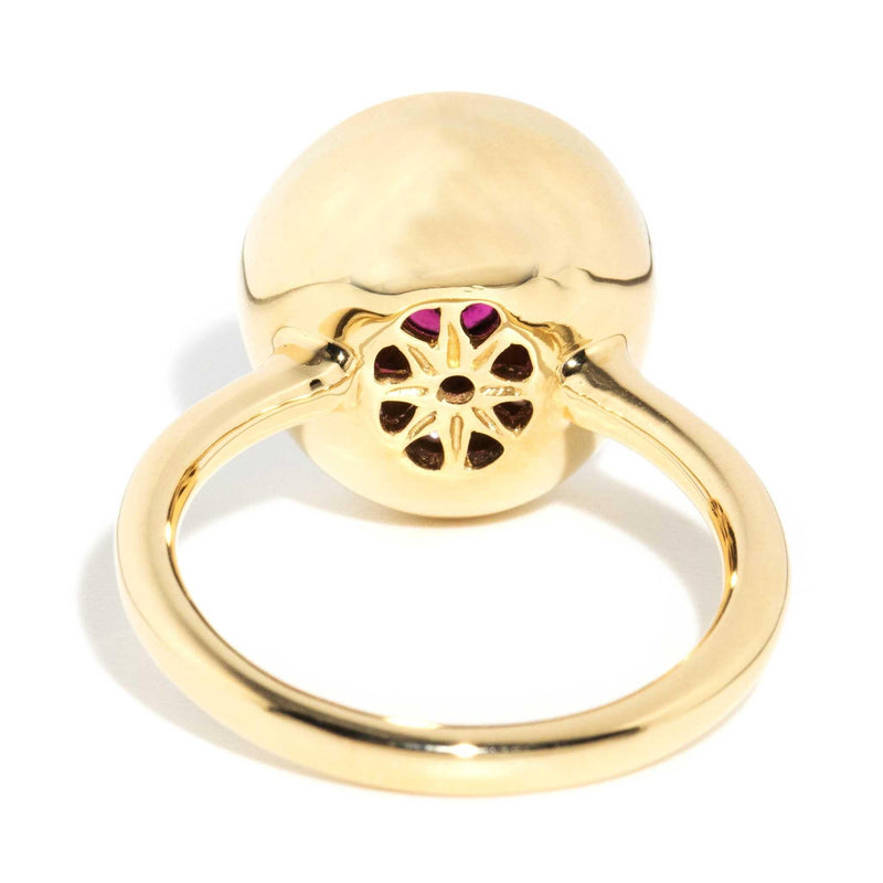 Davina Tourmaline & Sapphire Halo Ring 18ct Gold