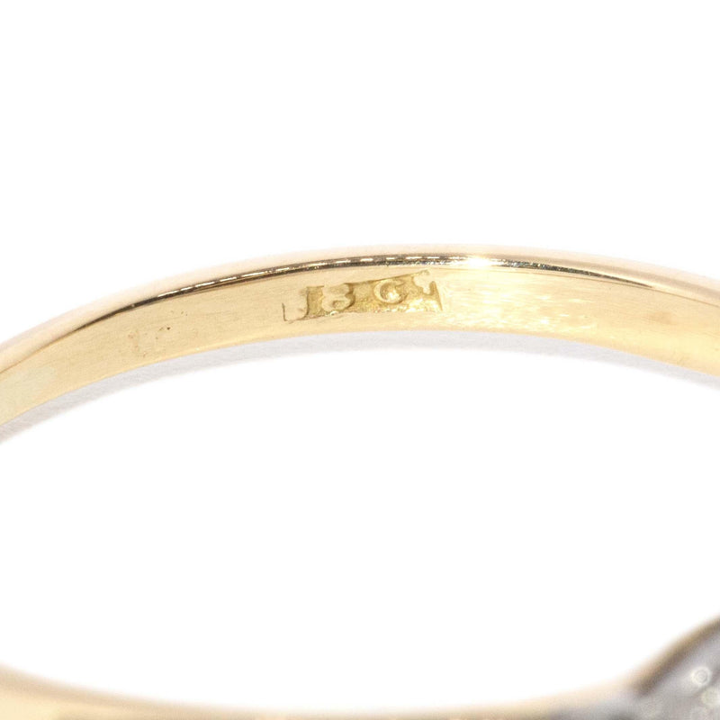 Vintage Circa 1950s Diamond Ring 18 Carat Yellow Gold