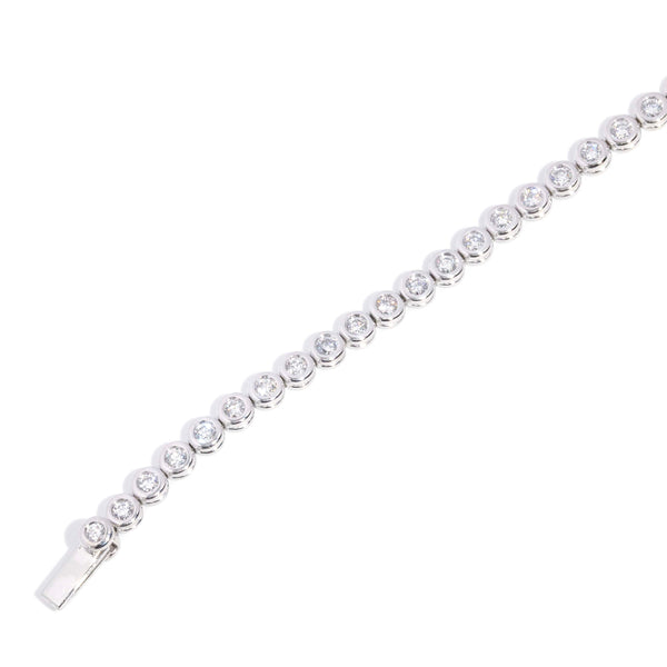 Delilah Contemporary 2.15 Carat Diamond Tennis Link Bracelet 18ct White Gold Bracelets/Bangles Imperial Jewellery 