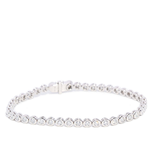Delilah Contemporary 2.15 Carat Diamond Tennis Link Bracelet 18ct White Gold Bracelets/Bangles Imperial Jewellery 
