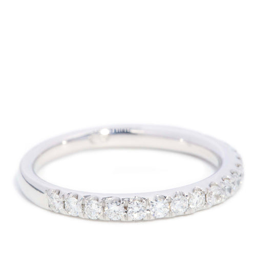 Delilah Diamond Eternity Stacking Ring 18K White Gold