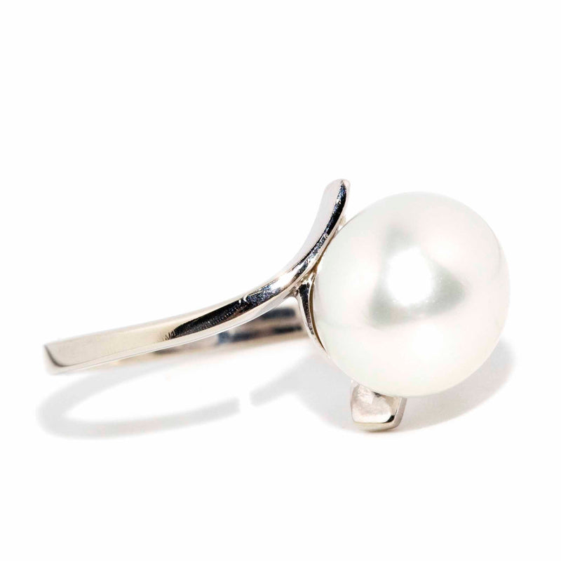 Demi 1990s South Sea Pearl Ring 9ct White Gold Rings Imperial Jewellery Imperial Jewellery - Hamilton 