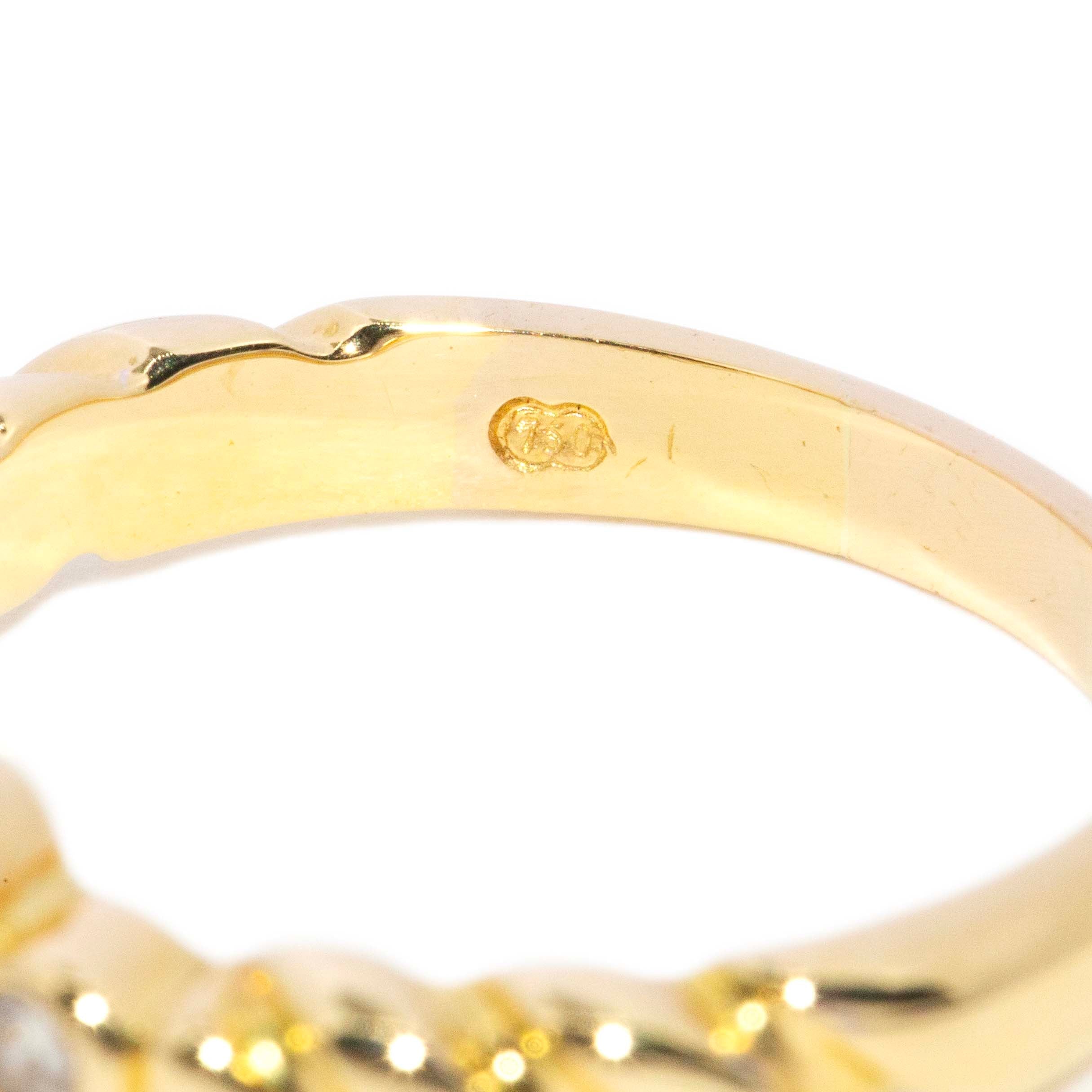 Denise Vintage Diamond Twisted Band Ring 18ct Gold Rings Imperial Jewellery 