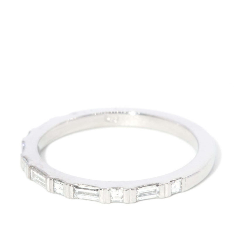 Contemporary Diamond Stacking Ring 18 Carat White Gold