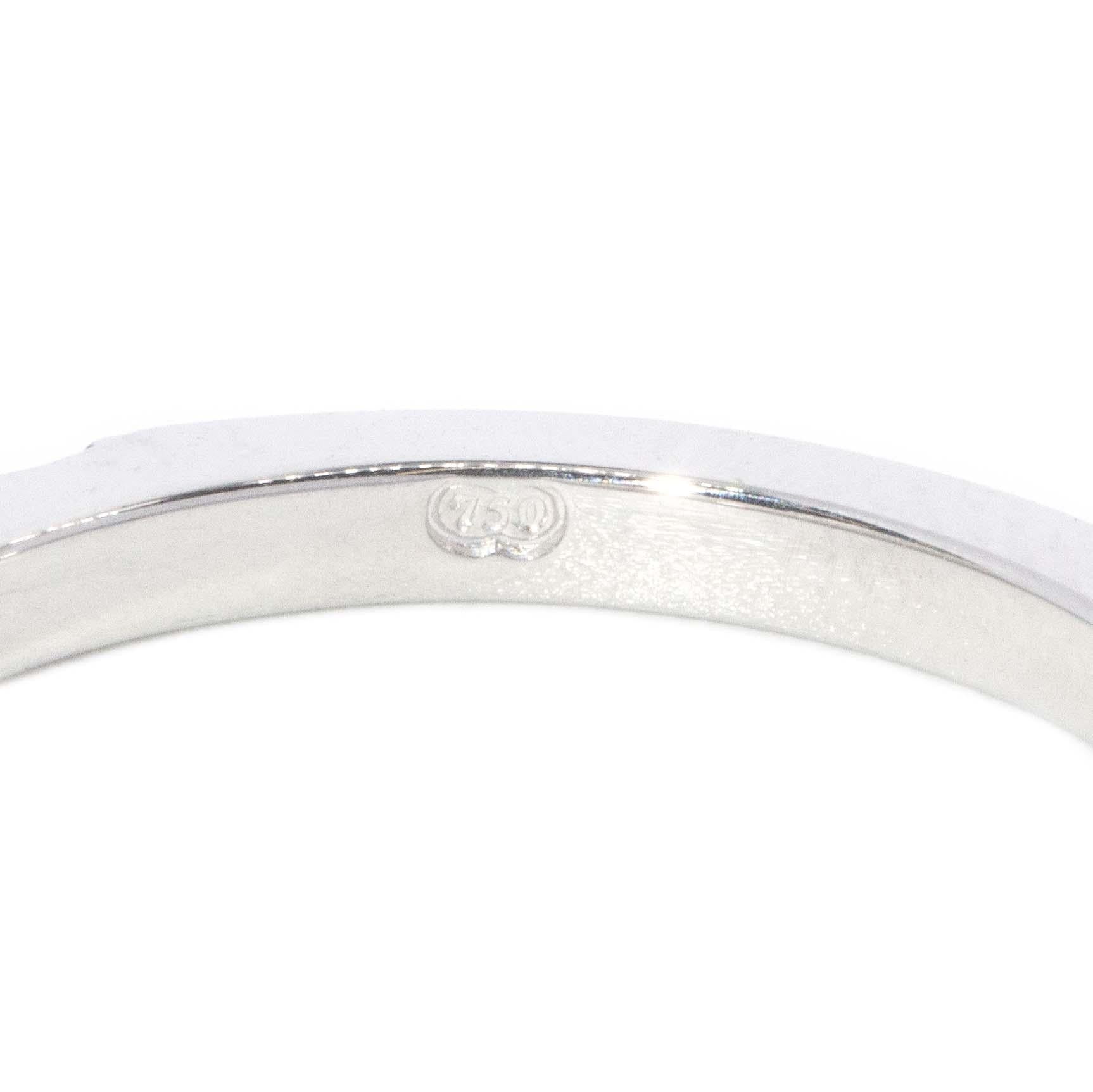 Contemporary Diamond Stacking Ring 18 Carat White Gold