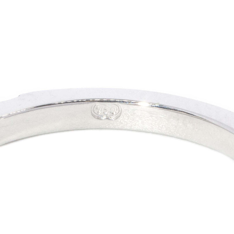 Contemporary Diamond Stacking Ring 18 Carat White Gold