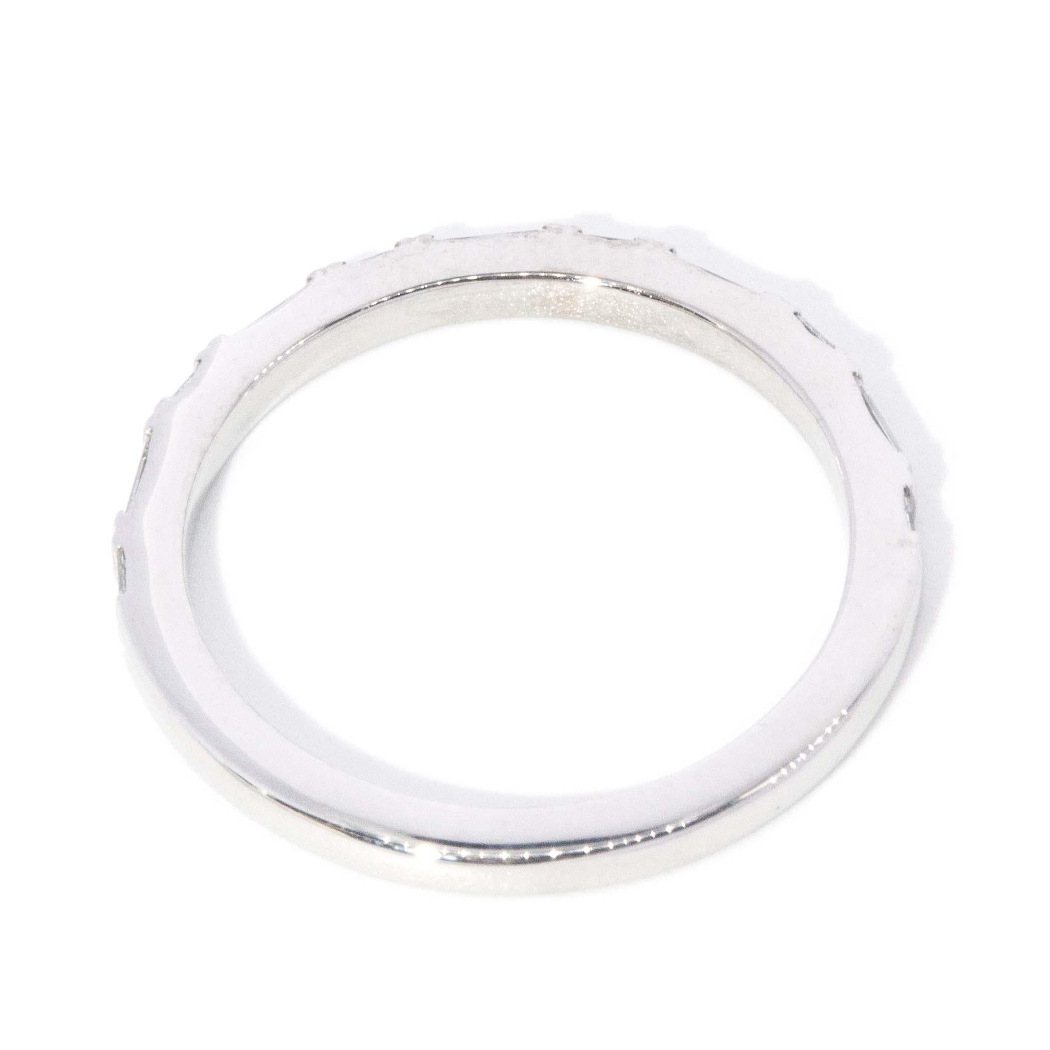 Contemporary Diamond Stacking Ring 18 Carat White Gold