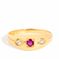 Desiree Victorian Era Ruby & Old Cut Diamond Ring 18ct Gold Rings Imperial Jewellery Imperial Jewellery - Hamilton 