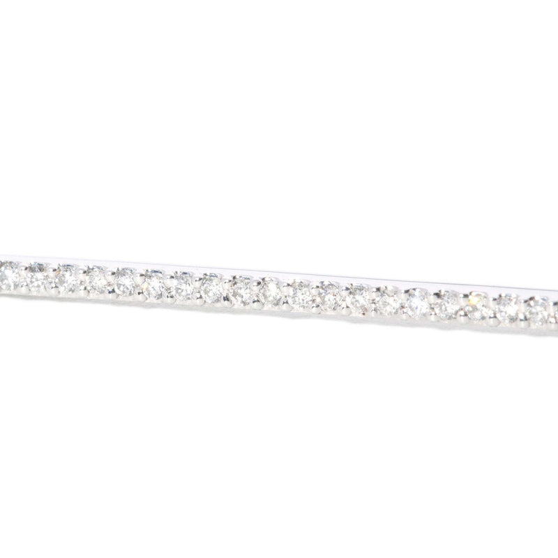 Contemporary Diamond Bar Pendant 18 Carat White Gold