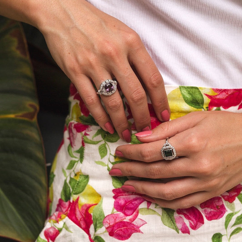 Dolly Spinel & Diamond Ring Ring Imperial Jewellery - Auctions, Antique, Vintage & Estate 