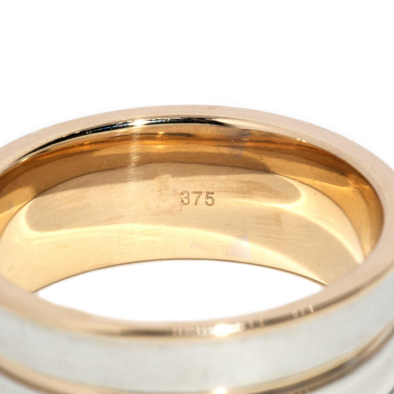 Drew Sapphire & Diamond Dress Ring 9ct Two Tone Gold