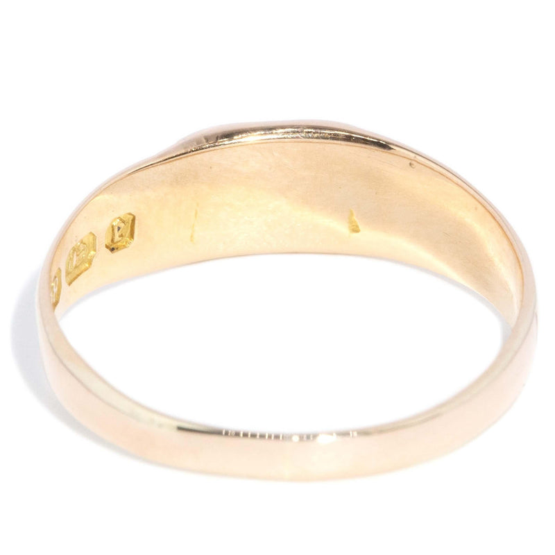 Antique Victorian Era Patterned Ring 9 Carat Gold