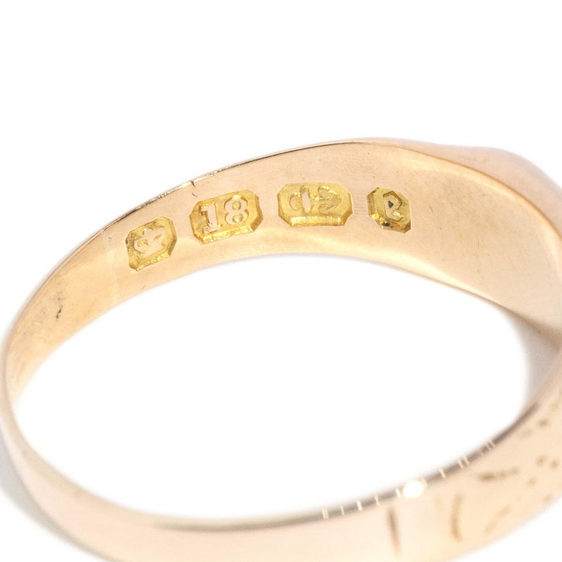 Antique Victorian Era Patterned Ring 9 Carat Gold