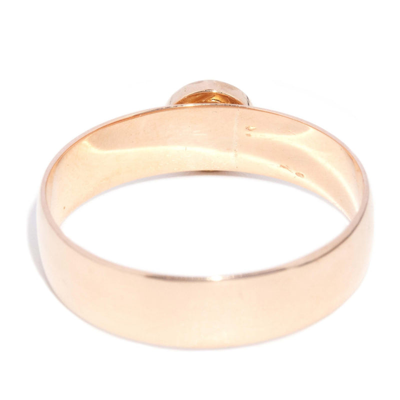 Antique 1908 Star Set Diamond Hallmarked Band 9ct Rose Gold