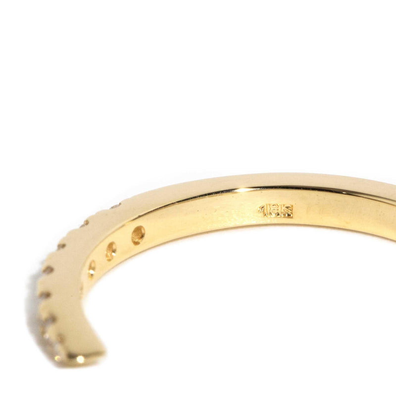 Elira Diamond Open Stacking Ring 18ct Yellow Gold