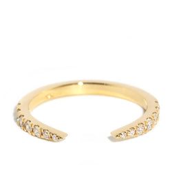 Elira Diamond Open Stacking Ring 18ct Yellow Gold