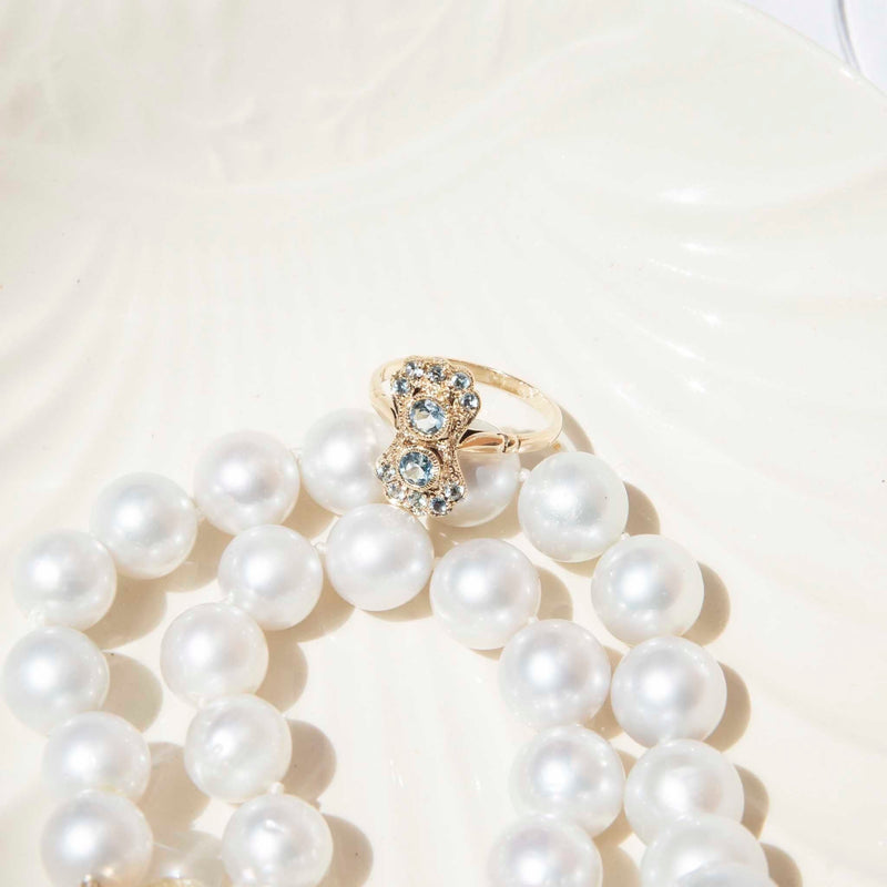 Elizabeth Aquamarine Ring 9ct Gold Rings Imperial Jewellery 