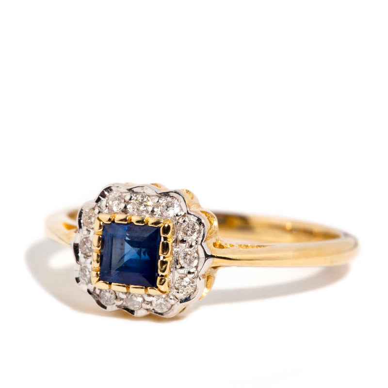 Eloise Sapphire & Diamond 9 Carat Gold Cluster Ring* DRAFT Rings Imperial Jewellery 