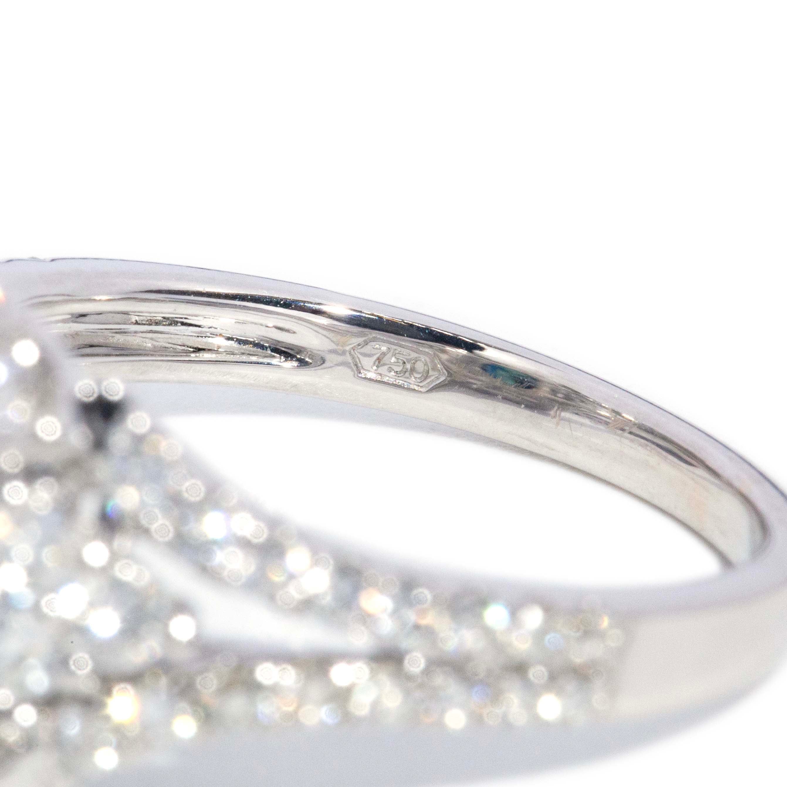 Elouise Sapphire Diamond Two Tone Halo Ring 18ct Gold Rings Imperial Jewellery 