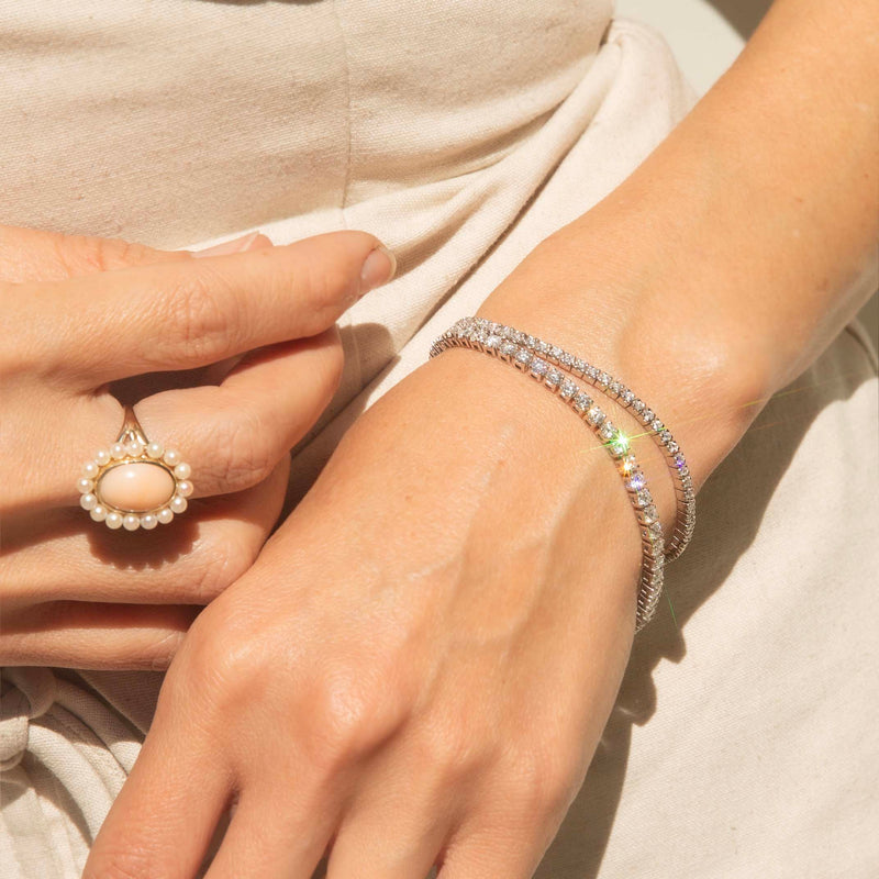 Elysia 5.10ct Diamond Tennis Bracelet 18ct White Gold Bracelets/Bangles Imperial Jewellery 