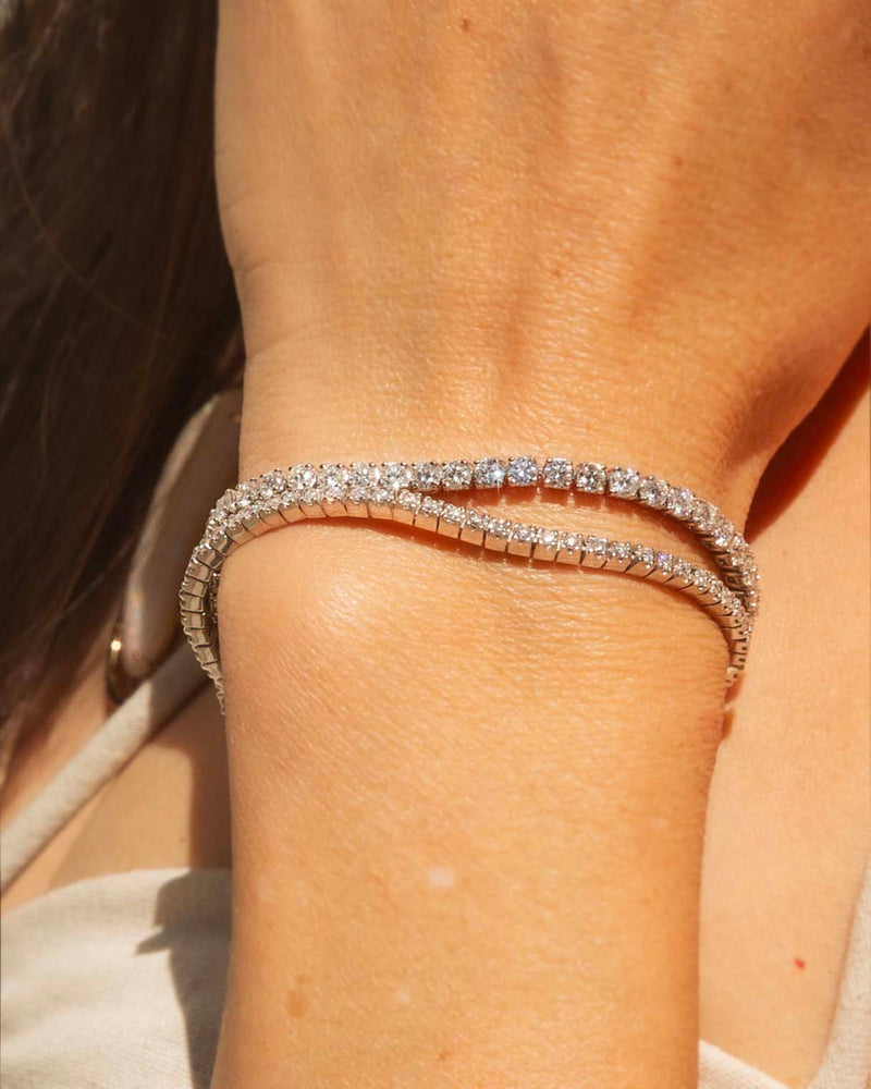 Elysia 5.10ct Diamond Tennis Bracelet 18ct White Gold Bracelets/Bangles Imperial Jewellery 