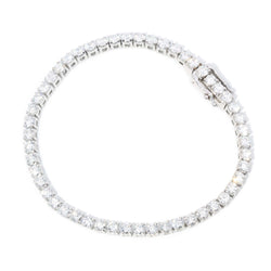 Contemporary 5.10 Carat Diamond Tennis Bracelet 18 Carat White Gold