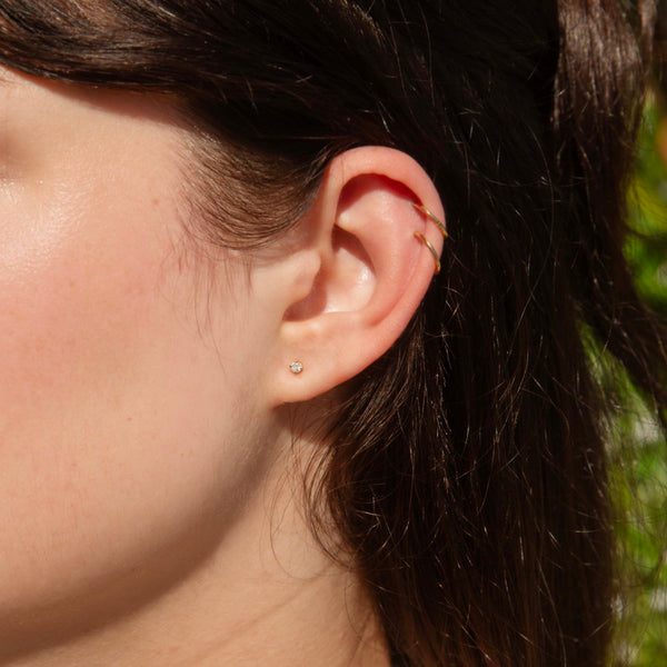 Emery Vintage Diamond Studs 9ct Yellow Gold Earrings Imperial Jewellery 