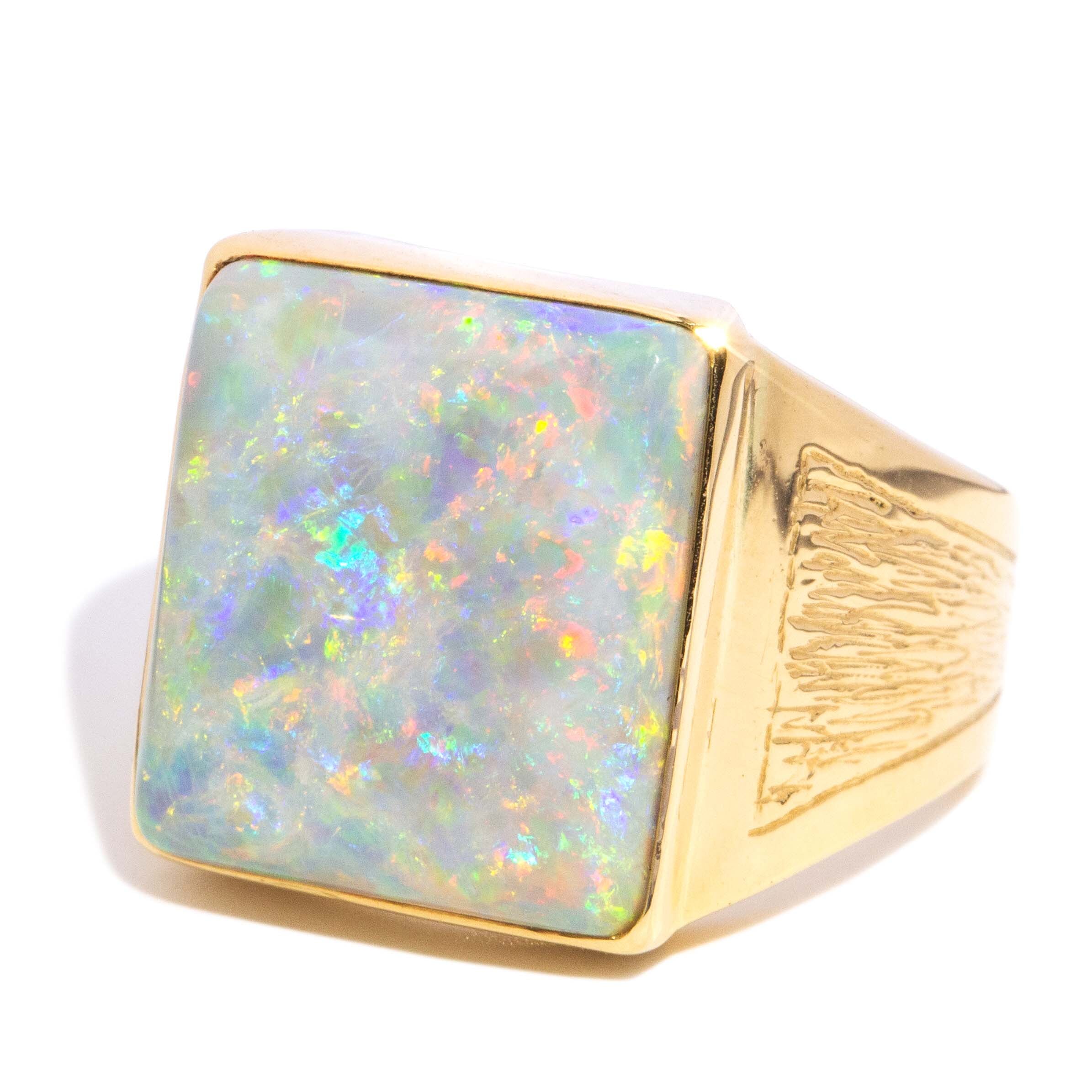 Emilio Antique Opal Statement Ring 18ct Gold Rings Imperial Jewellery 