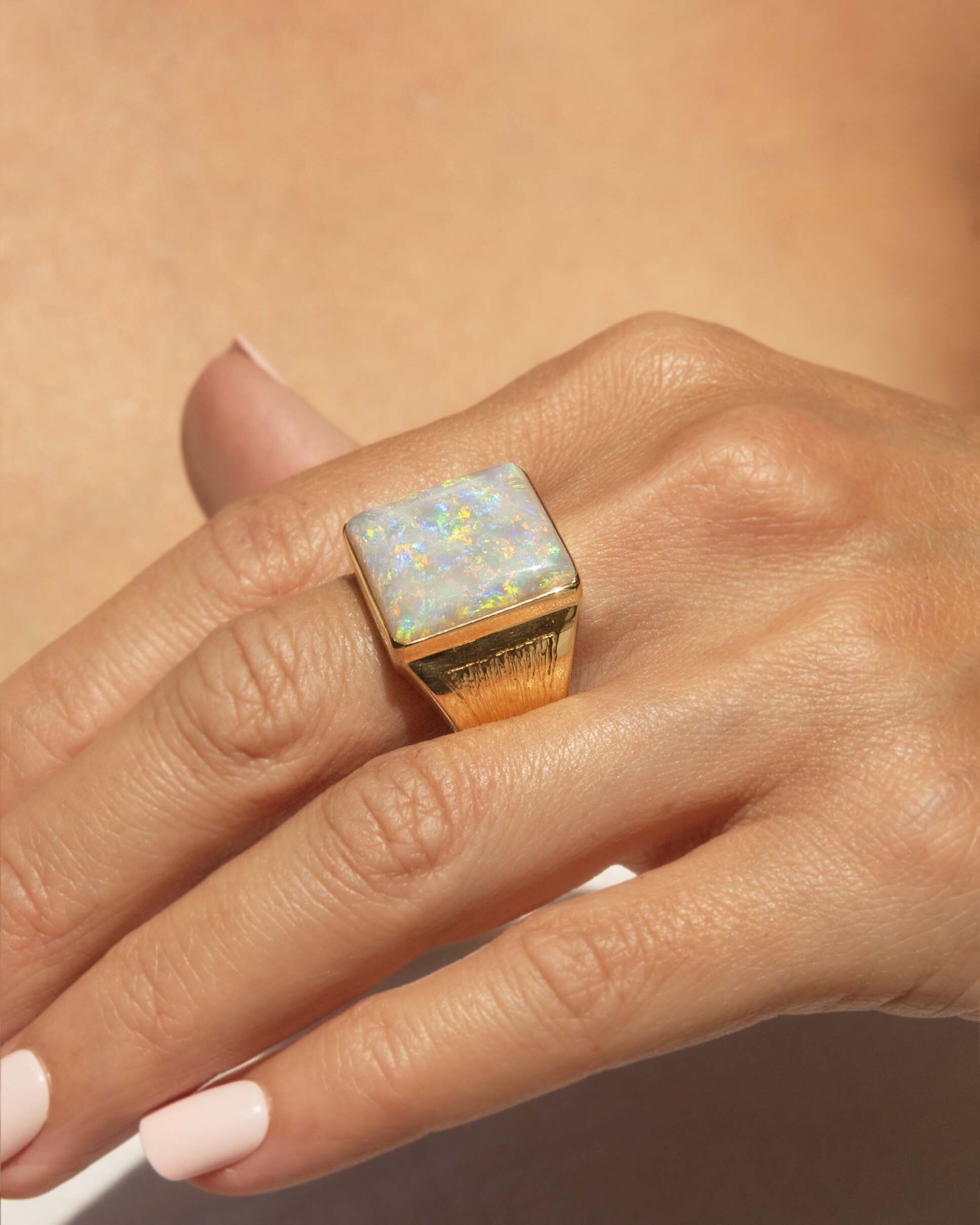 Emilio Antique Opal Statement Ring 18ct Gold Rings Imperial Jewellery 
