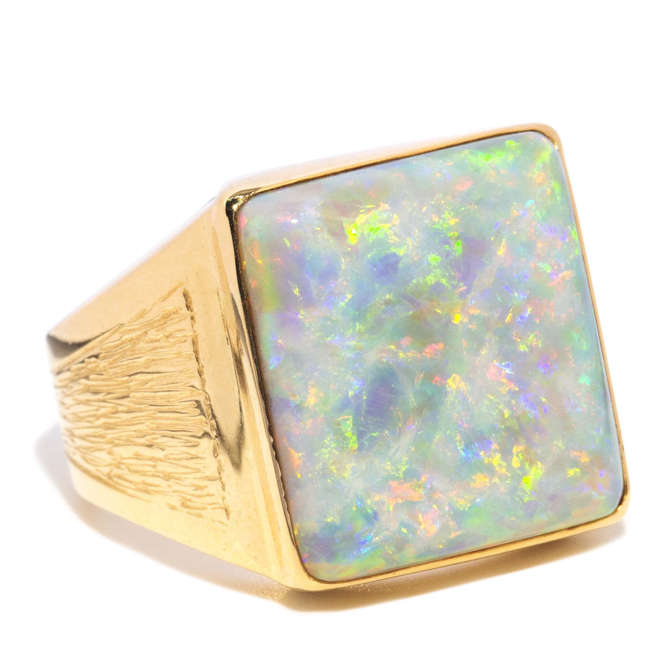 Emilio Antique Opal Statement Ring 18ct Gold Rings Imperial Jewellery 