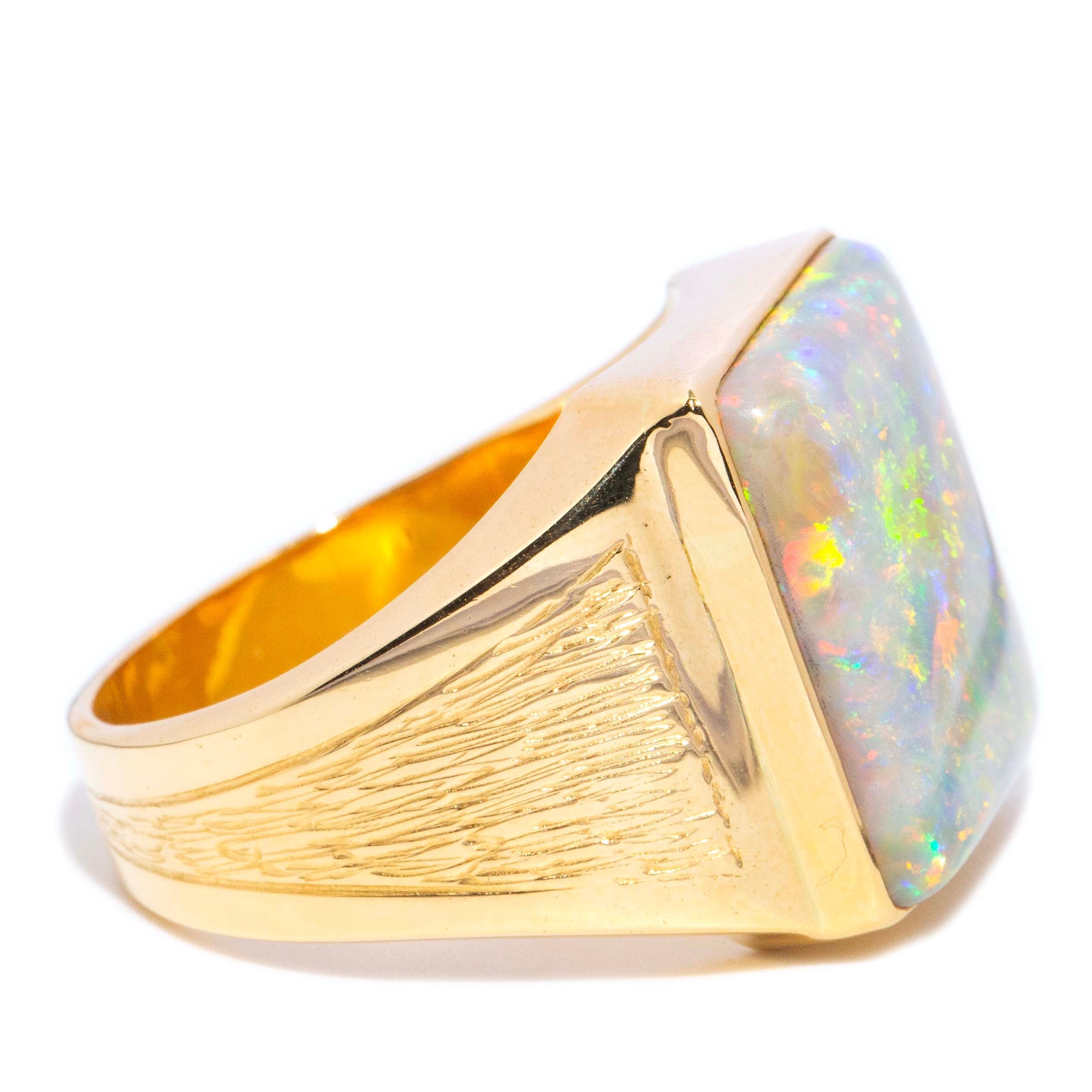 Emilio Antique Opal Statement Ring 18ct Gold Rings Imperial Jewellery 