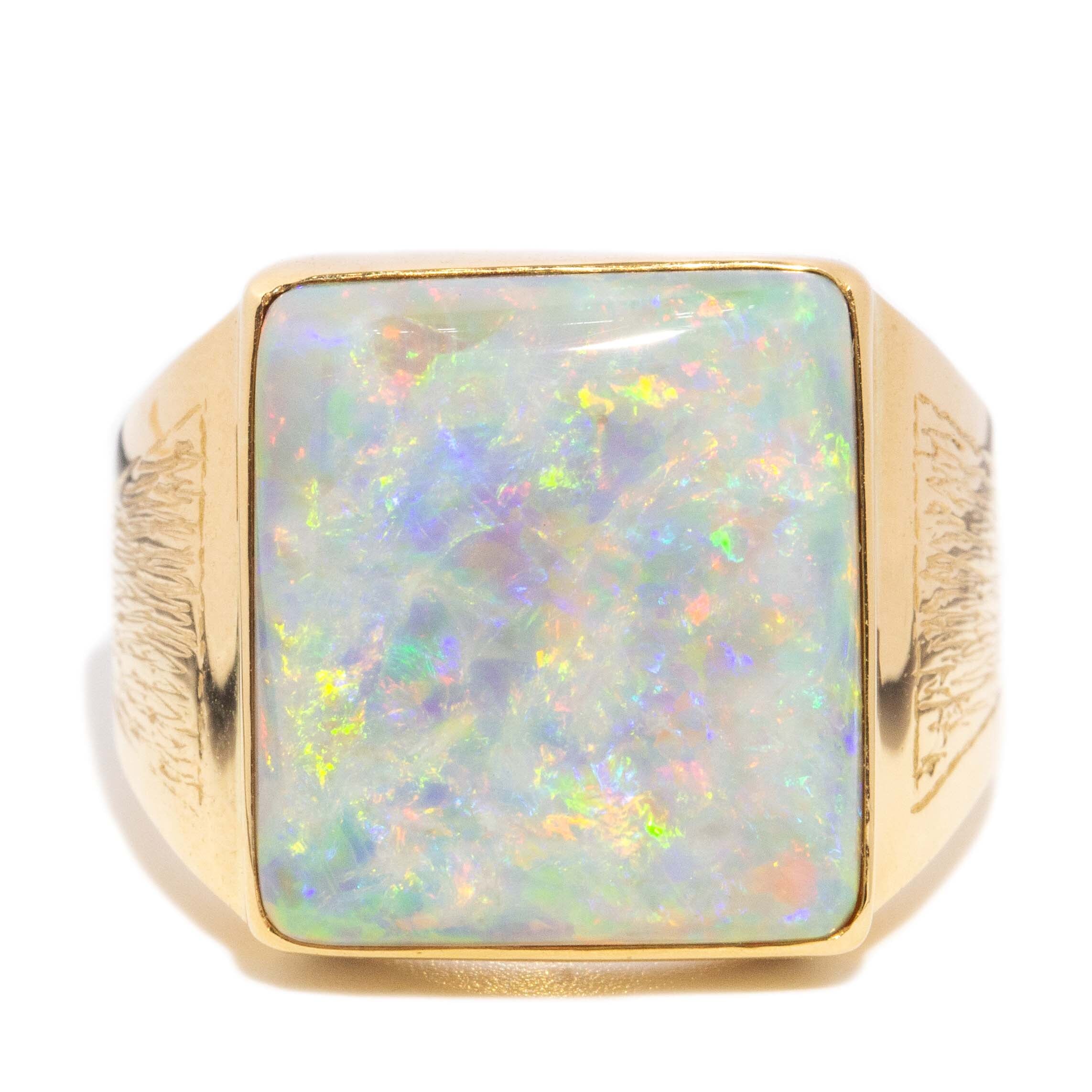 Emilio Antique Opal Statement Ring 18ct Gold Rings Imperial Jewellery 