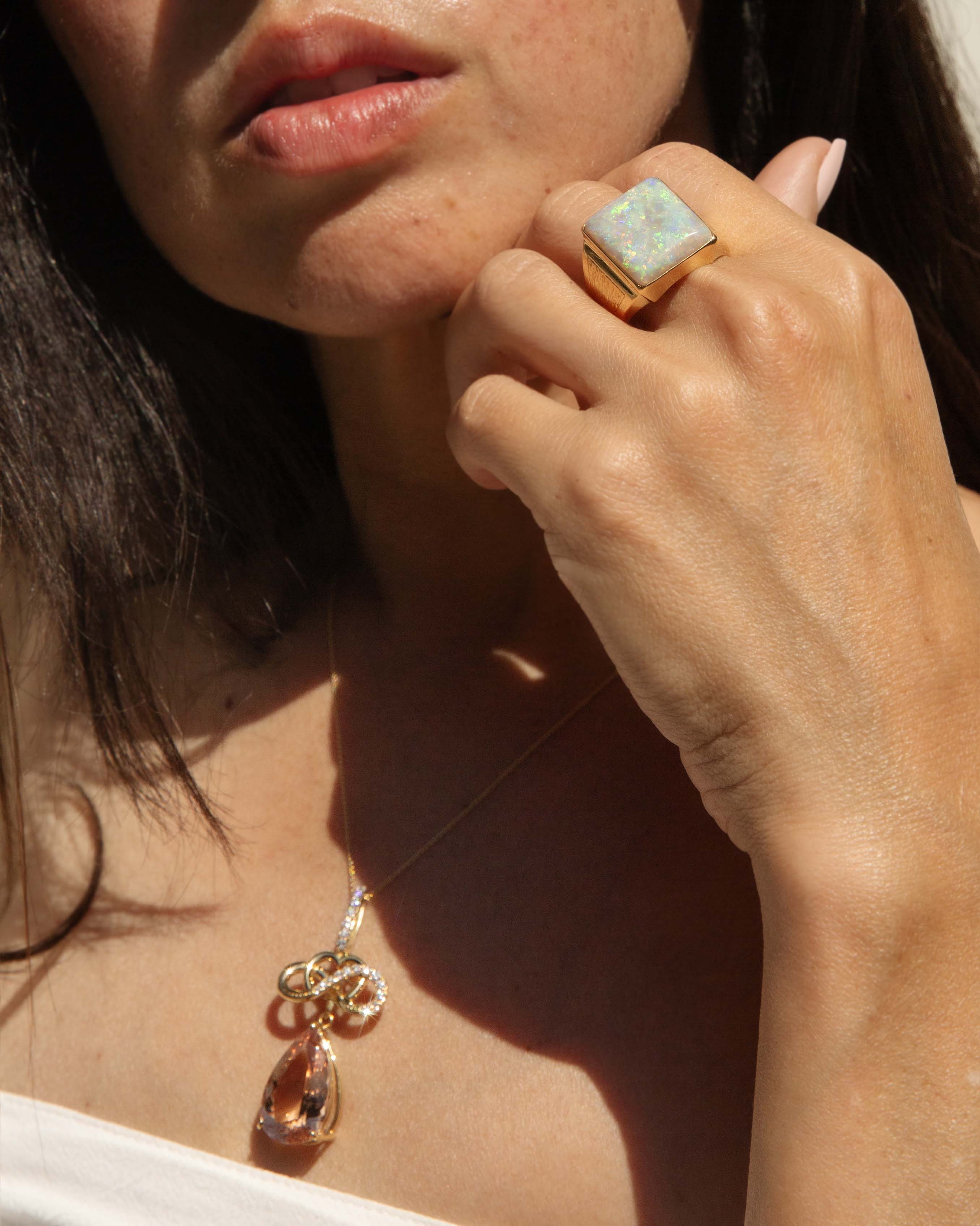 Emilio Antique Opal Statement Ring 18ct Gold Rings Imperial Jewellery 