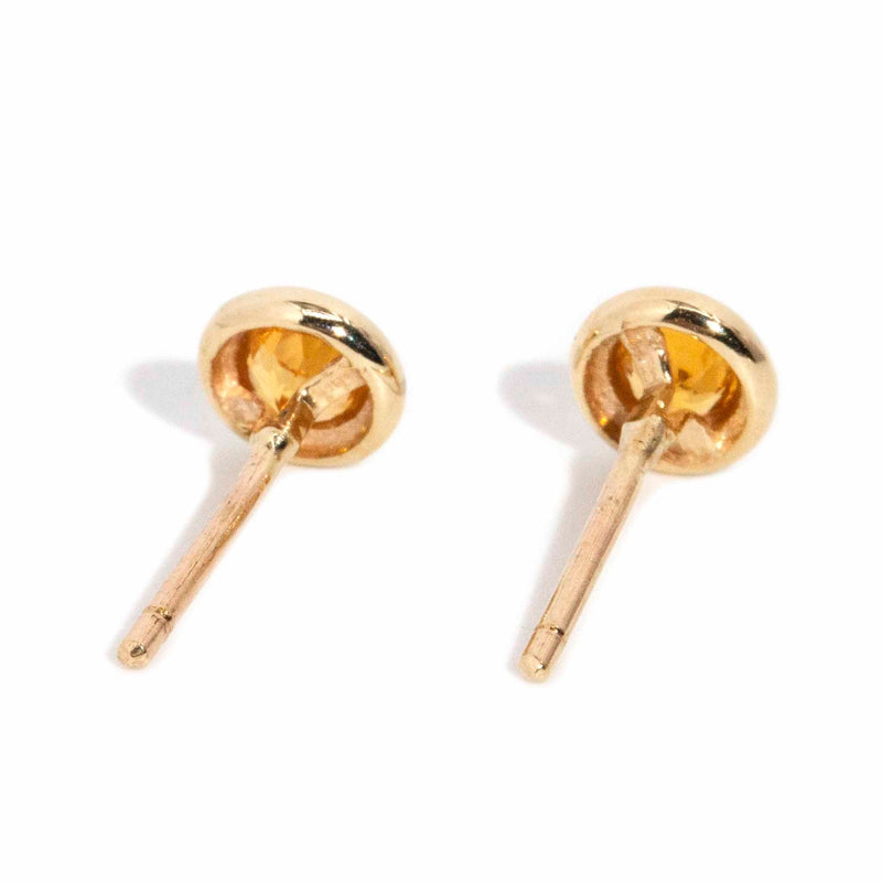 Eugenie Rubover Citrine Studs 9ct Gold* GTG Earrings Imperial Jewellery 