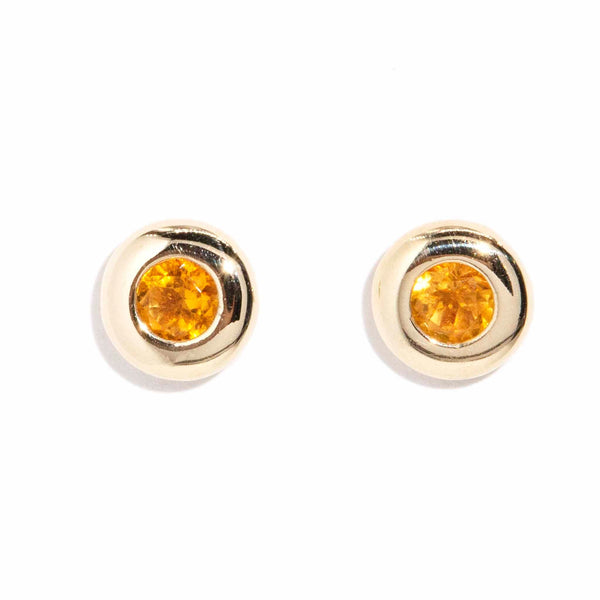 Eugenie Rubover Citrine Studs 9ct Gold* GTG Earrings Imperial Jewellery Imperial Jewellery - Hamilton 