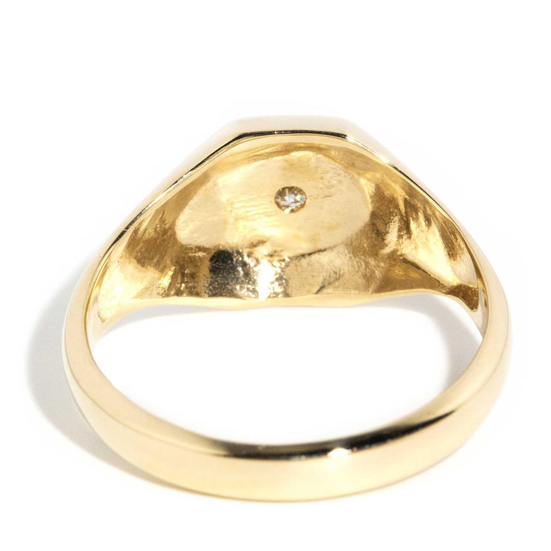 Fabian 1970s Diamond Signet Ring 9ct gold