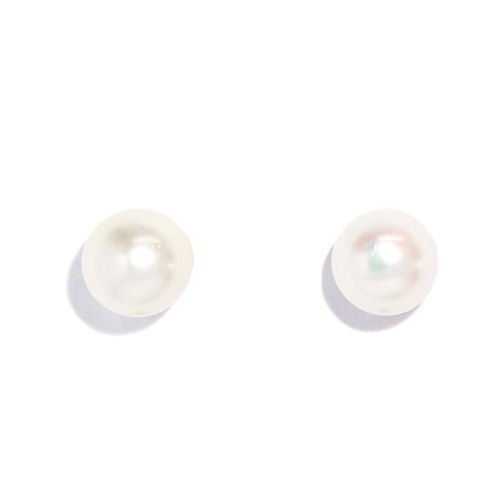 Farah Akoya Pearl Screwback Studs 14ct Gold Earrings Imperial Jewellery 
