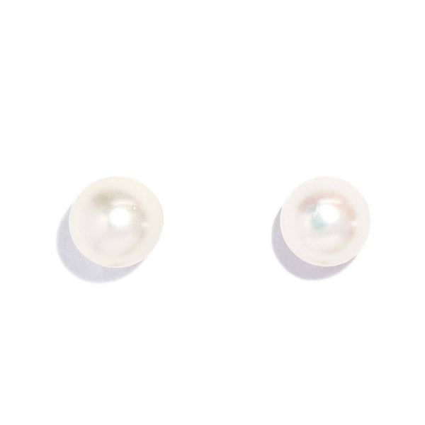 Farah Akoya Pearl Screwback Studs 14ct Gold Earrings Imperial Jewellery 